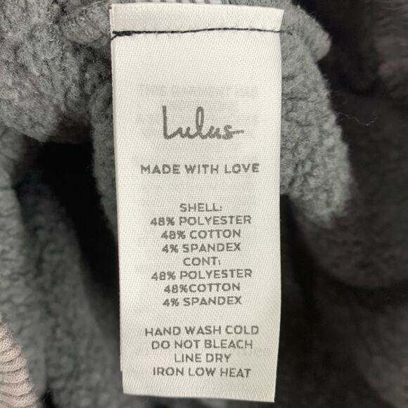 Lulu's Charcoal Hooded Sweatshirt Women's Size Small NEW - Picture 6 of 8
